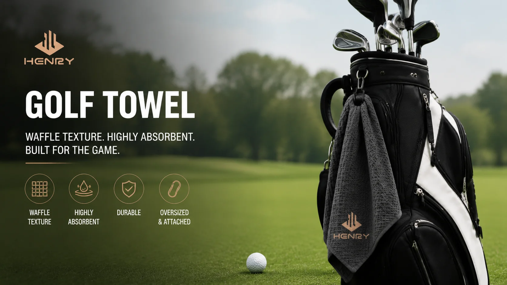 Custom Golf Towel Waffle Texture